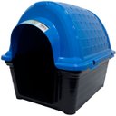 Ver imagem 1 de Casinha de Cachorro Cão e Gato Plástica Iglu Número 5 Porte Médio Azul Furacão Pet N5,0 01008