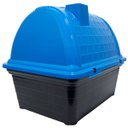 Ver imagem 4 de Casinha de Cachorro Cão e Gato Plástica Iglu Número 5 Porte Médio Azul Furacão Pet N5,0 01008