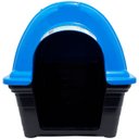 Ver imagem 3 de Casinha de Cachorro Cão e Gato Plástica Iglu Número 5 Porte Médio Azul Furacão Pet N5,0 01008