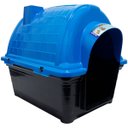 Ver imagem 2 de Casinha de Cachorro Cão e Gato Plástica Iglu Número 5 Porte Médio Azul Furacão Pet N5,0 01008
