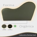 Ver imagem 2 de Cabeceira Led Orgânica 160cm Casal Queen Painél para Cama Box Bouclé Serena