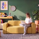 Ver imagem 5 de Sofá 3 Lugares Sync Kappesberg 236cm Boucle Mostarda
