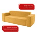 Ver mais imagens de Sofá 3 Lugares Sync Kappesberg 236cm Boucle Mostarda