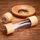 Ver imagem 3 de Moedor de Pimenta e Sal Madeira Manual Temperos 16x5cm