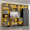 Ver imagem 4 de Cozinha Completa Nala com Cristaleira 4 Peças 9 Portas Mobilihouse