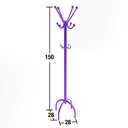 Ver imagem 2 de Dais Mancebo Cabideiro Chão Organizador Bolsa Casaco Roupa Roxo