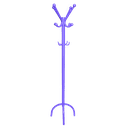 Ver imagem 1 de Dais Mancebo Cabideiro Chão Organizador Bolsa Casaco Roupa Roxo