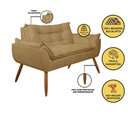 Ver imagem 5 de Kit 02 Poltronas + Sofá 2 Lugares com Puff Opala Balaqui Cor:capuccino