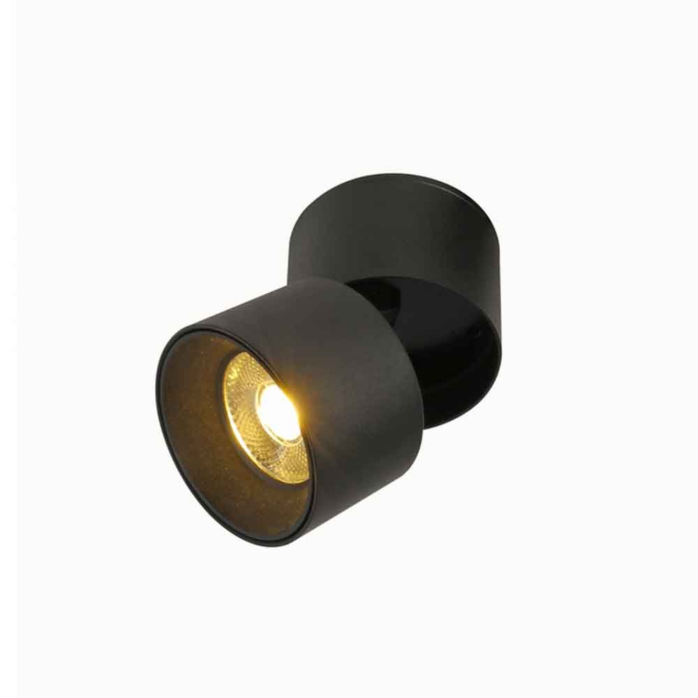 Spot LED Sobrepor Alny Preto 10W 3000K Direcionável Bivolt