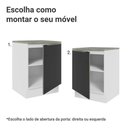 Ver imagem 4 de Balcão de Cozinha 60 Cm 1 Porta Branco/preto Lux Madesa Branco/preto
