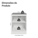 Ver imagem 2 de Balcão de Cozinha 60 Cm 1 Porta Branco/preto Lux Madesa Branco/preto