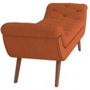 Ver mais imagens de Kit Cabeceira Cama Box Casal 160cm Madrid com Puff Recamier Santorini Bouclê Terracota