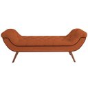 Ver imagem 7 de Kit Cabeceira Cama Box Casal 160cm Madrid com Puff Recamier Santorini Bouclê Terracota