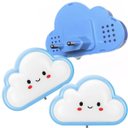 Ver imagem 1 de 2 Mini Luminária Luz Noturna Nuvem Abajur de Tomada Led Infantil Quarto Bebê Azul