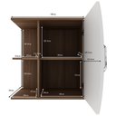 Ver imagem 5 de Armário Balcão Gabinete Para Banheiro Com 01 Porta 60 cm Duna B06 Branco Nogal - Lyam Decor