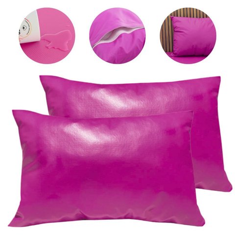 Kit 2 Fronhas Travesseiro Capa Protetora Rosa Pink Napa Premium Hospitalar