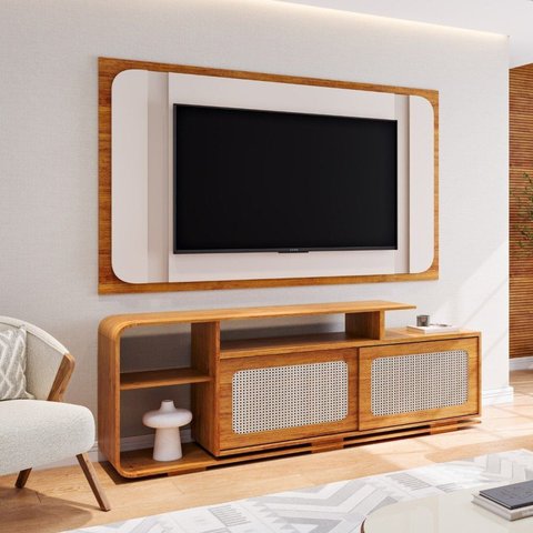Rack com Painel para TV até 75 Polegadas 180,5CMX193CM Holden com 2 Portas Deslizantes