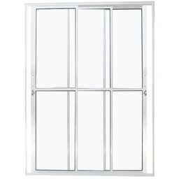 Porta de Aluminio Sacada 3 Folhas Móveis com Fechadura Linha Premium:branco/2,10 X 1,50 - 1