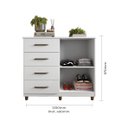 Ver imagem 3 de Cômoda 2 Portas 4 Gavetas Moderna Ideal para Sua Necessidade - Freijó