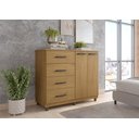 Ver imagem 2 de Cômoda 2 Portas 4 Gavetas Moderna Ideal para Sua Necessidade - Freijó