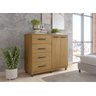 Cômoda 2 Portas 4 Gavetas Moderna Ideal para Sua Necessidade - Freijó - 2