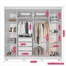 Guarda-roupa Casal 100% Mdf 6 Portas com Espelho 4 Gavetas Londres Prime Imop Branco Neve Branco - 5