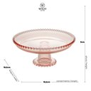 Ver imagem 2 de Prato Cristal com Pé Pearl Rosa 20cm 28638 - Wolff