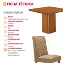 Ver imagem 7 de Mesa de Jantar Eloise 90cm Tampo MDF Laminado Canto Copo com 4 Cadeiras Yasmin