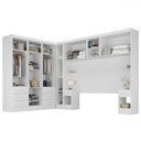 Ver imagem 2 de Guarda-roupa Modulado Soberano 11 Portas 8 Gavetas com Espelho Branco - Panorama Móveis