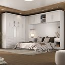 Ver imagem 1 de Guarda-roupa Modulado Soberano 11 Portas 8 Gavetas com Espelho Branco - Panorama Móveis