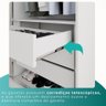 Guarda-roupa Casal 3 Portas 4 Gavetas com Espelho Central Mônaco - Mais Móveis Cor Branco Neve - 3