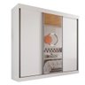 Guarda-roupa Casal 3 Portas 4 Gavetas com Espelho Central Mônaco - Mais Móveis Cor Branco Neve - 10