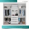 Guarda-roupa Casal 3 Portas 4 Gavetas com Espelho Central Mônaco - Mais Móveis Cor Branco Neve - 8