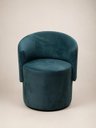 Ver imagem 2 de Poltrona Orgânica Veludo Luxuoso Design Sala Recepção Confortável Azul Marinho