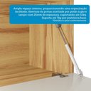 Ver mais imagens de Armário de Cozinha com Balcão e Tampo 3 Portas 4 Gavetas Pérola 100% Mdf Vidro Reflecta Amêndoa/off