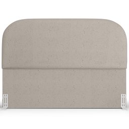 Cabeceira Cama Box Casal 140cm Lanna com Puff Recamier Doha W01 Linho Bege - Lyam Decor - 3