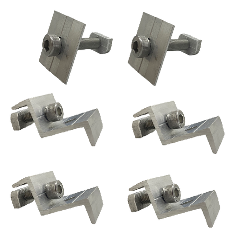 Kit 6un Grampo 2 Intermediários e 4 Finais Painel Placa Solar