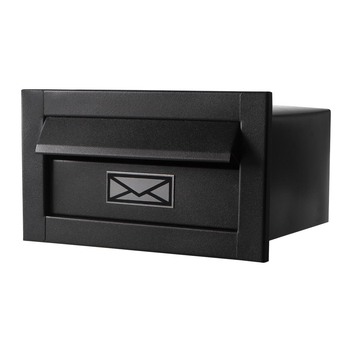 Mini Caixa Correio carta Luxo hat chapeu preta fosca compacta 20 cm profundidade