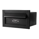 Ver imagem 1 de Mini Caixa Correio carta Luxo hat chapeu preta fosca compacta 20 cm profundidade