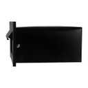 Ver imagem 2 de Mini Caixa Correio carta Luxo hat chapeu preta fosca compacta 20 cm profundidade