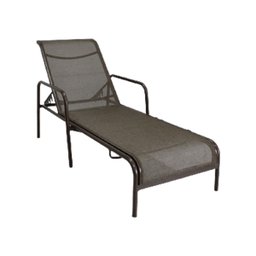 Espreguiçadeira Tela Sling e Alumínio Marrom para Piscina e Jardim - 1