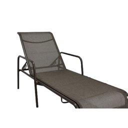 Espreguiçadeira Tela Sling e Alumínio Marrom para Piscina e Jardim - 2