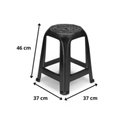 Ver imagem 3 de Banco Banqueta Plástico Preto Plasnorthon 46 Cm Cor Preta
