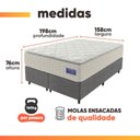 Ver imagem 2 de Cama Box Queen Colchão Ortopédico Atena Molas Ensacadas Pillow Top Hip Sleep