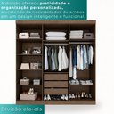 Ver imagem 5 de Guarda-roupa Solteiro 6 Portas 3 Gavetas Espanha - Mais Móveis New Canion
