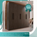 Ver imagem 6 de Guarda-roupa Solteiro 6 Portas 3 Gavetas Espanha - Mais Móveis New Canion