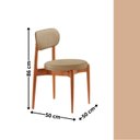 Ver imagem 4 de Conjunto Sala de Jantar Mesa Hope Tampo 120cm Redondo Laminado e 4 Cadeiras Hope Soft Marrom/Ambar/I