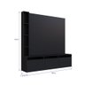 Painel Home/Rack Para TV 180cm 03 Portas e Nichos Laterais - Preto - 2