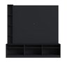 Painel Home/Rack Para TV 180cm 03 Portas e Nichos Laterais - Preto - 5