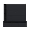 Painel Home/Rack Para TV 180cm 03 Portas e Nichos Laterais - Preto - 3